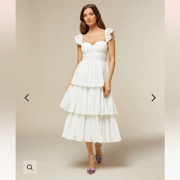 Rachel Parcell | Dresses | Rachel Parnell Corset Pleated Midi Dress Size 2  | Poshmark